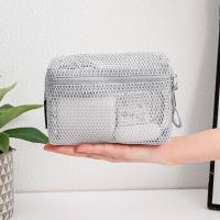 Bolsa de almacenamiento de nailon informal con cremallera, bolsa de malla, bolsas de aseo de mano multiusos para viaje - details 8