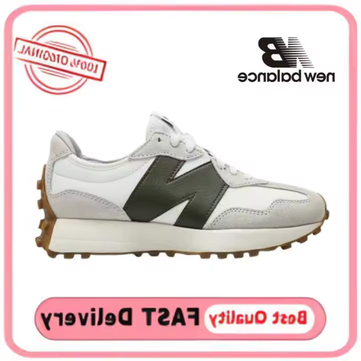 LETEN 【100% Original】 NB 327 Blanco Verde MS327ASN Calcomanías de pared para zapatillas deportivas y para correr unisex - 1