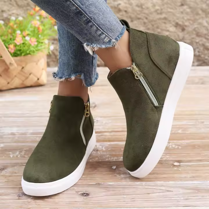 Zapatillas Casuales de Moda para Mujer Suela Plana Cómoda con Cabeza Redonda - 1