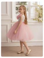 Vestido de fiesta amarillo para niñas de 3 a 12 años, vestidos de cumpleaños morados de 7-8 años, vestido de novia de flores rosas de princesa de presentador de 6 años - details 8