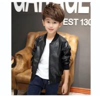 Abrigos para niños, moda Otoño Invierno, además de terciopelo/sin terciopelo, dos estilos, chaqueta de cuero PU de algodón cálida para niños de 1 a 11 años - details 2