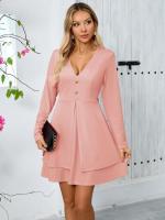 Vestido de Manga Larga para Mujer Primavera Otoño 2025 Color Sólido, Estilo Suelto Vintage XL - details 10
