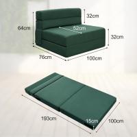 70 x 190 cm Sillón Cama Plegable, Sofá Cama Plegable con Espuma de Memoria y Almohada, Colchón de Suelo para Yoga, Oficina, Salón, Futon Sofá Cama Portada Lavable Unos, Gris Claro - details 30