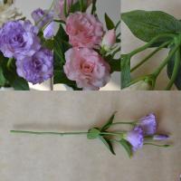 Flores artificiales de Lisianthus de tacto Real, flores de seda, ramo de novia, flor de Eustoma falsa, suministros elegantes para fiesta - details 4