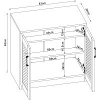 Mueble Zapatero Armario con 9 Compartimentos para 18 Pares de Calzado + Banco Zapatero Puertas de Rejilla Buena Ventilación - details 14