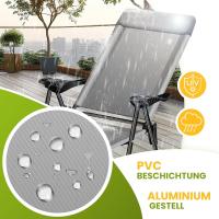 Sillas de Jardín Plegables de Aluminio con Respaldo Alto Ajustable 7 Posiciones, Apoyabrazos Transpirables, Portátiles, Silla de Camping para Jardín y Terraza - details 19