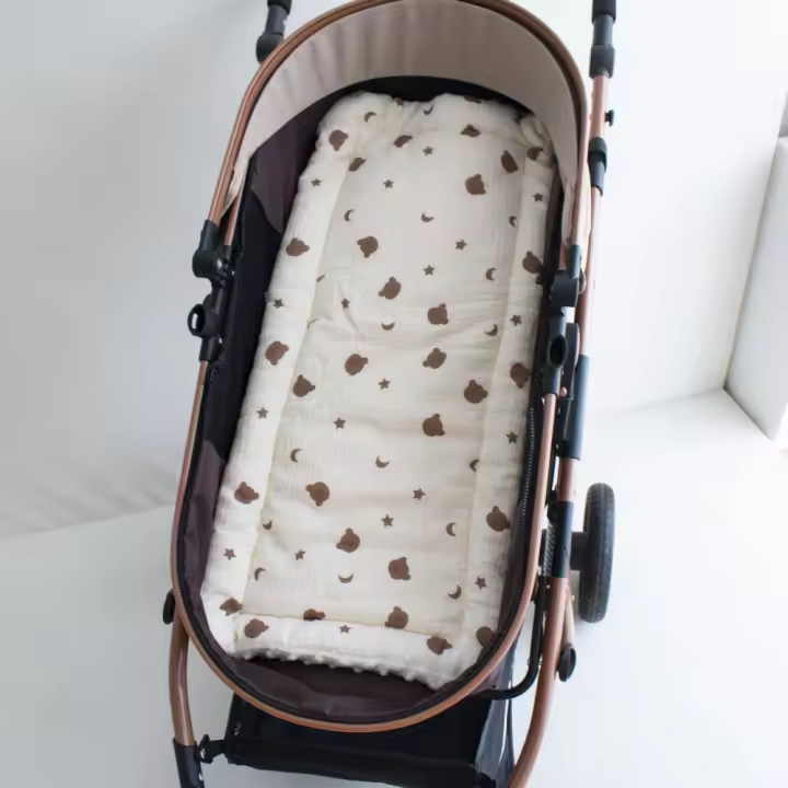Cojín para cochecito de bebé con patrón de dibujos animados, accesorios para cochecito, forro para asiento, alfombrilla para cochecito de bebé, cojín para asiento de bebé - 1