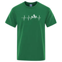 Camiseta de manga corta para hombre, camisa con Ecg de montaña, divertidas camisetas de Hip Hop, ropa de calle Harajuku, electrocardiograma, de verano - details 10