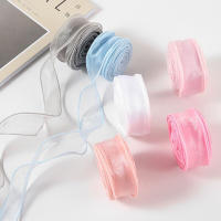 1 rollo de cintas de gasa de cola de pez de 9m, cinta de Organza Multicolor para ramo DIY, envoltura de regalo, Material de decoración para festivales de boda - details 4