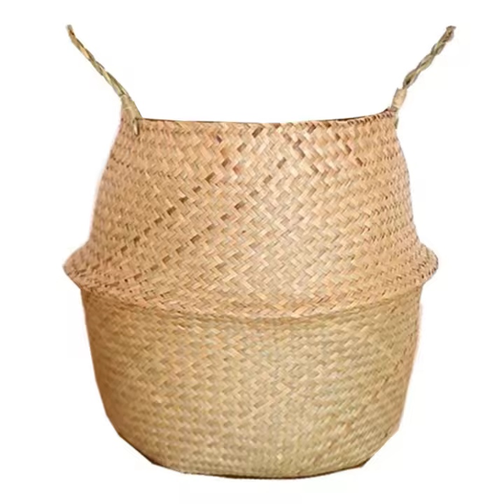 Cesta de Maceta de Ratán Portátil Cesta de Lavandería Sucia Cesta de Jardín para Decoración del Hogar Artículos Peligrosos Normales - 1