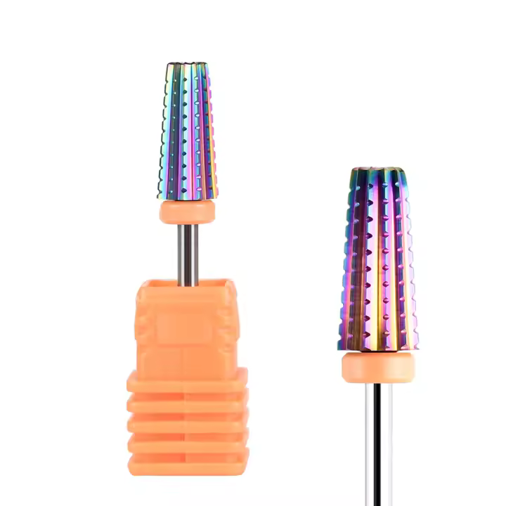 Broca de Uñas KADS con Carburo Trapered Herramienta de Remoción de Esmalte de Gel Acylico para Manicura Cortadora de Miling 3/32" - 1