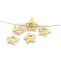 Tapas de cuentas de copos de nieve de latón de Color dorado de 18K, accesorios de alta calidad para manualidades, materiales para hacer joyas, sitio web oficial de Rosediy - details 19