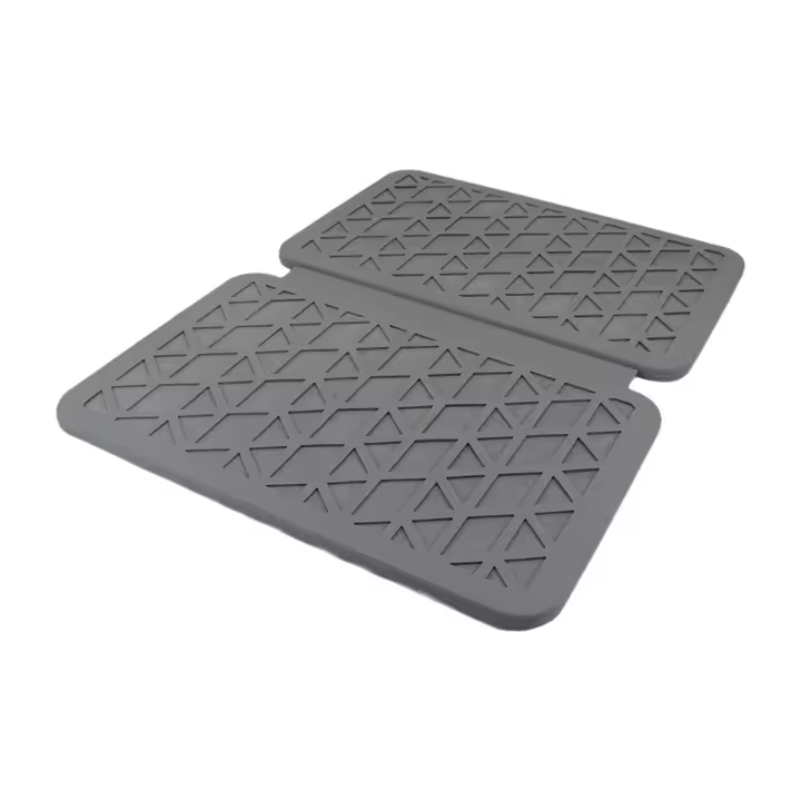Alfombrilla plegable de secado rápido para encimera de cocina, cubierta de silicona, protege la vajilla, súper absorbente, antideslizante - 1