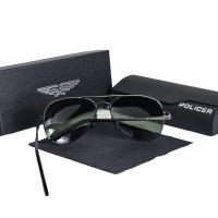 2025 POLICER Gafas de Sol Pilot para Hombre UV400 Polarizadas, Regalo Familiar para Viajes y Piscina, Diseño Retro Italiano 191 - details 11