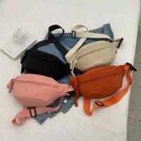 Riñonera de lona para mujer, bolso de lona de estilo coreano con cremallera portátil para ocio, bolso de hombro, riñonera deportiva - details 2