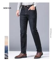 Nuevos Pantalones vaqueros clásicos para Hombre, Pantalones vaqueros para Hombre, Mannen para Hombre, monos de mezclilla negros suaves para motorista, Pantalones para Hombre, talla 32-38 - details 4