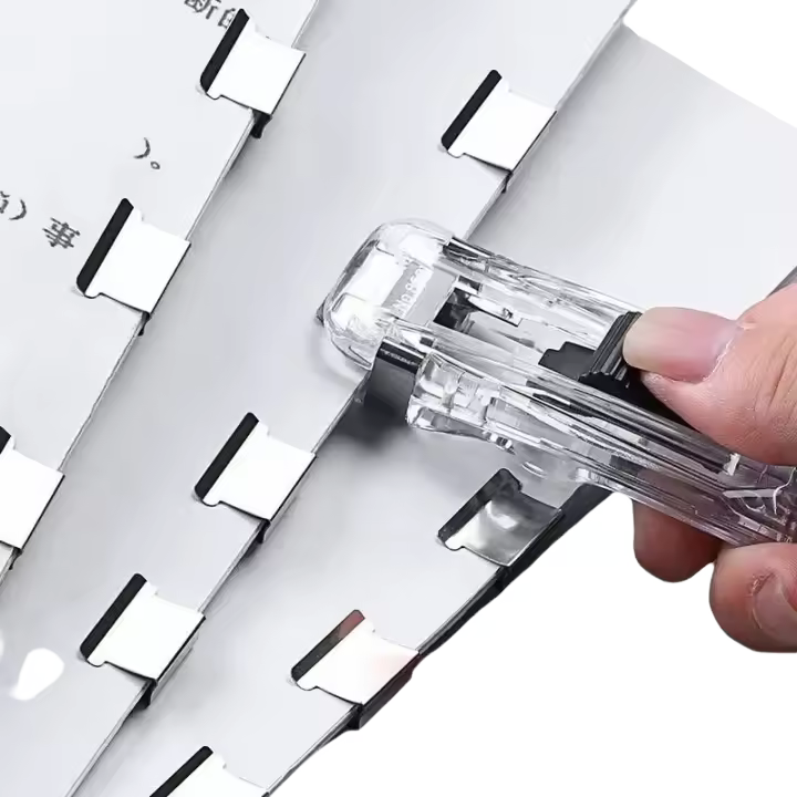 Nueva Estapadora Con Clip De Presión Y Distribuidor De Cinta Para Desmontaje Clamp De Estapadora Suministros De Escritorio Mini Tamaño Para Oficina - 1