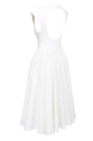 Vestido de noche elegante para mujer con escote en la espalda - Vestido largo sin mangas con pliegues para fiesta, graduación, vacaciones - details 15