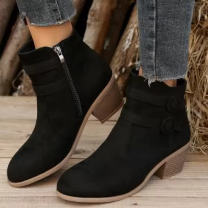 Otoño Invierno mujer moda tacones altos botines zapatos - 1