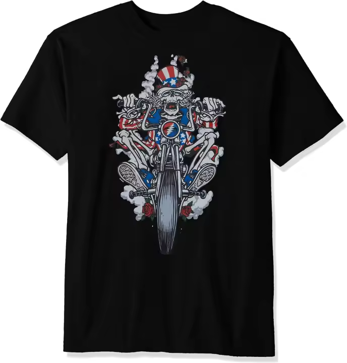 Camiseta de manga corta para hombre, color azul líquido, talla grande, Grateful Dead Moto Sam - 1
