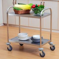 Carrito de Cocina de Acero Inoxidable 2 Banjas y 2 Brazos para Comedor Salón 70,5x40,5x81 cm - details 8