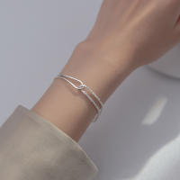 Pulsera De Beads Geométricas De Plata Esterlina 925 Para Mujeres Estilo Simple Y Temperamento Joyería De Mano Para Fiestas - details 40