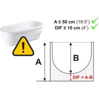 Bañera Adulto con Asa Acolchada, Silla Personas Mayores, Taburete Antideslizante, Blanco - details 1