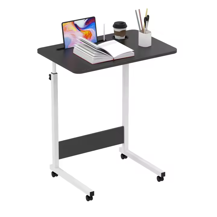 Rcynview Mesa de Computadora Estilo Moderno de Medio Siglo Altura Ajustable Diagnóstico de Trompo - 1