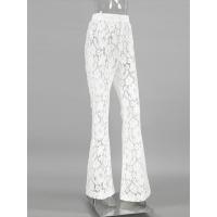 Pantalones acampanados de diseño hueco de moda de cintura alta para mujer - details 6
