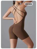 Miml - Conjunto de yoga de una pieza para mujer, body deportivo sin espalda, sujetador de glúteos mejorado, mono corto para gimnasio y fiesta - details 9