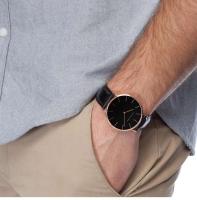 Reloj de pulsera Unisex sencillo y delgado para hombre, de lujo, de primera calidad, con envío directo, informal, deportivo, resistente al agua, color negro - details 3
