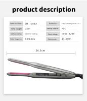 Mini plancha de pelo con placa delgada de 8mm, cortadora de pelo con bigote de Iron Man, revestimiento cerámico para rizador de pelo corto - details 13
