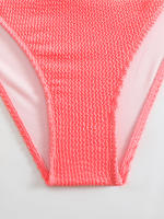 Bikini de cintura alta para mujer, traje de baño deportivo unicolor, traje de baño Sexy a rayas, ropa de baño para mujer, ropa de playa 2025 - details 30