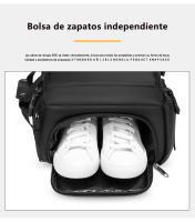 Mochila de gran capacidad para hombre, bolsa de ocio y negocios, con compartimento para zapatos y múltiples métodos de transporte - details 2