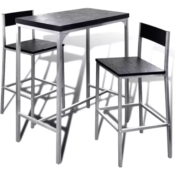 Juego de mesa alta y taburetes para desayuno, muebles de bar, comedor, cocina, silla - 1