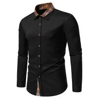 Camisa de Hombre con Diseño a Cuadros y Contraste Camisa Casual de Manga Larga para Trabajo y Negocios Camisa Formal para Boda y Uso Diario Material Exterior de Poliéster - details 8