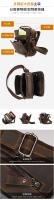Bolso de cuero de vaca retro multifuncional para hombre de gran capacidad con hombro - details 3