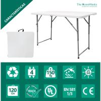 Plegable Sólido 120*60*48/61/74cm Altura Regulable y portátil Normativa Uso público Interior/Exterior (EN 581-1/3). Tablero Resina HDPE 3,5cm Capacidad 4 Personas - details 4