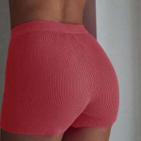 Pantalones cortos deportivos para mujer, pantalones ajustados de cintura alta, ropa de yoga - details 4
