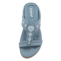 5012-4 Nuevas Pantuflas Bohemias con Pedrería 2025 Cómodas de Látex con Masaje Suela Gruesa Talla Grande Zapatos Planos - details 0