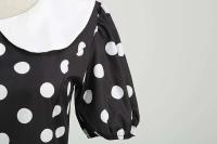 Elegante Vestido de Verano Manga Corta con Volantes Cuello Peter Pan Vintage A-e Midi Largo - details 49