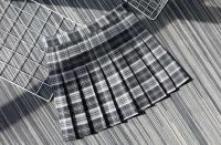 Falda Mini de Cintura Alta para Mujer Estilo a Cuadros de Media Longitud Moda de Alta Calidad - details 6