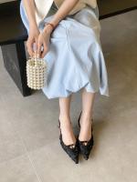 Bolsa de alta costura francesa sandalias de cabeza feminidad socialite encaje puntiagudo tacón fino con zapatillas geniales de tacón alto - details 10