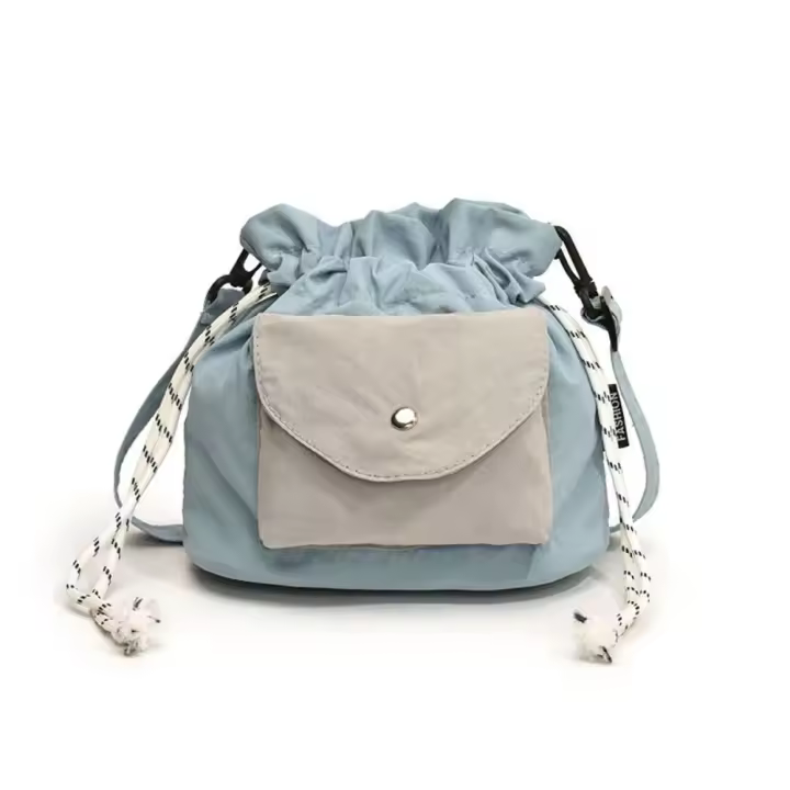 Bolso de hombro ligero y sencillo con bolsillo, bandolera Oxford para viaje, Mini bolso de gran capacidad con cordón, Unisex - 1