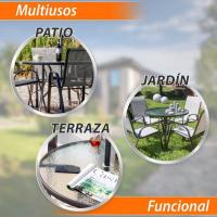Mesa de Jardín Neila de Cristal y Acero Resistente a la Corrosión y a la Sombra - details 6