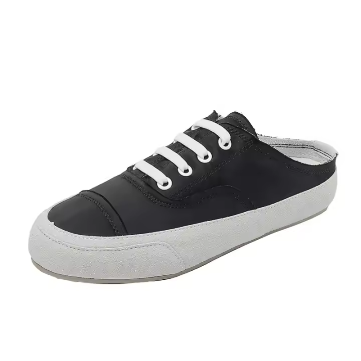 Zapatillas de Satén Rojas Casuales Estilo Pérezoso con Cordones Paso Fuerte en Tacones - 1
