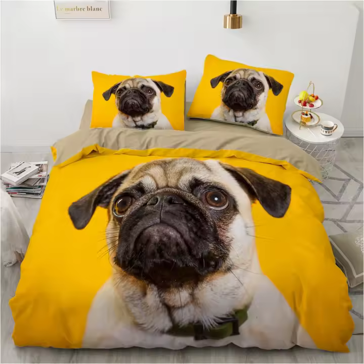 Juego de Cubierta de Edredón 3D de Lujo 3PCS Poliéster Confortable para Rey, Reina, Doble - 1