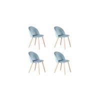 Pack de 6 Sillas de Comedor, Silla de Cocina con Patas de Madera de Haya, Sillas Tapizadas para Comedor, Salón y Cocina(Amarillo-6) - details 9