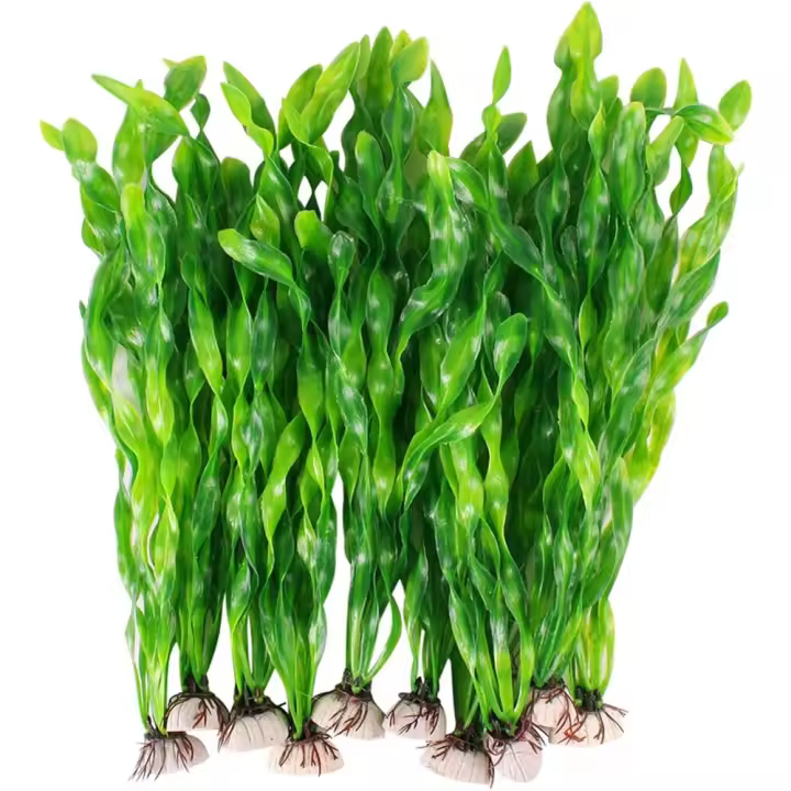 Plantas De Plástico Verde para Acuario, Decoración para plantas acuáticas Artificiales, 10 piezas - 1