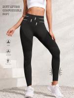 Mallas de yoga de cintura alta con realce de glúteos, compresión, elásticas, que absorben la humedad, transpirables, ideales para yoga, entrenamiento, correr y gimnasio - Ropa deportiva para mujer. - details 9